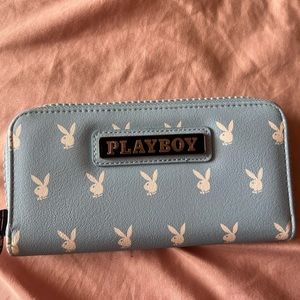 Blue Playboy Zip Wallet
